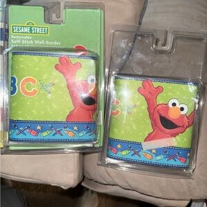 Sesame Street Elmo Removable Wall Border with Green and Blue